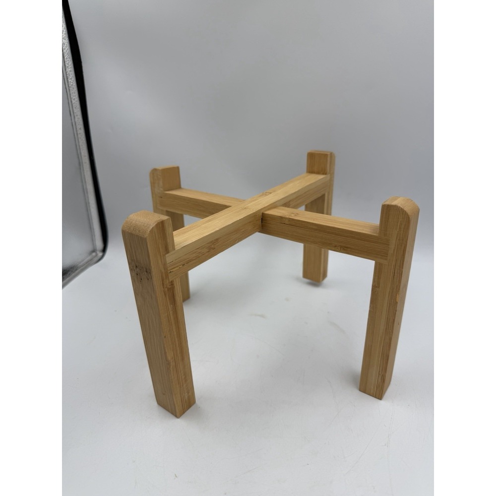 Small Bamboo Shelf Flower Pot Plant Stand Rack Garden Indoor Outdoor Patio US